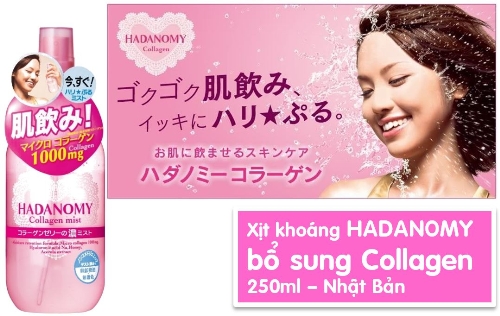 Xịt khoáng Hadanomy Collagen Mist Nhật bản