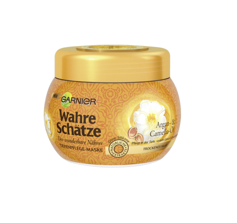 Kem ủ tóc phục hồi Garnier Wahre Schätze 300ml   Màu vàng
