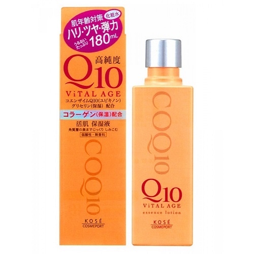 Sữa dưỡng ẩm chống nhăn Kose Q10 Vital Age Milky lotion 180ml - Nhật Bản  