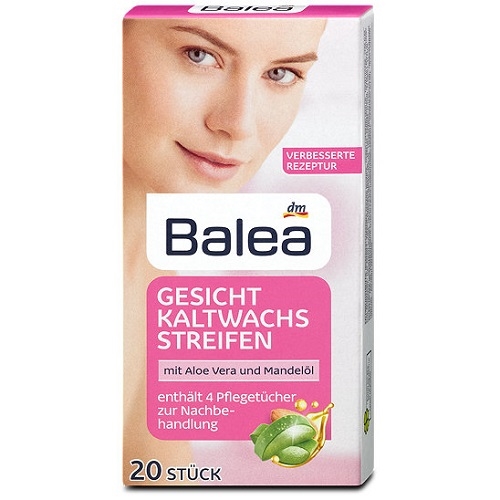 Miếng dán tẩy lông mặt Balea Gesicht Kaltwachs Streifen 40 miếng - Đức