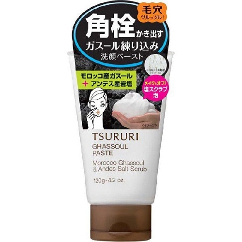 Sữa rửa mặt tẩy da chết TSURURI Ghassoul Paste 120g - Nhật Bản