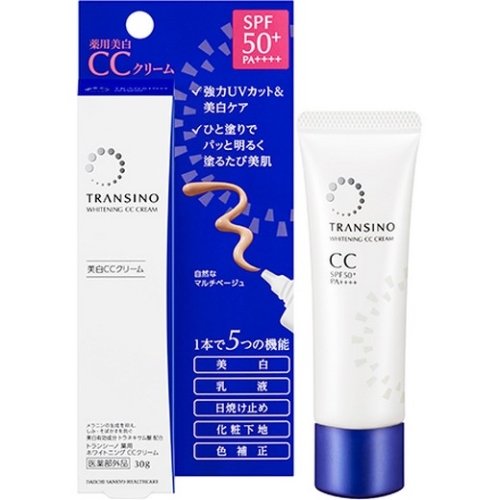 Kem trang điểm dưỡng trắng cao cấp Transino Whitening CC Cream 30g - Nhật bản