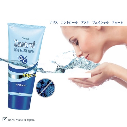 Sữa rửa mặt cho da dầu mụn Naris Faris Control Acne Facial Foam 60g - Nhật bản