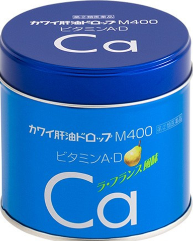 Kẹo bổ xung Canxi và Vitamin A-D Kawai M400 từ dầu gan cá tuyết 180 viên - Nhật Bản