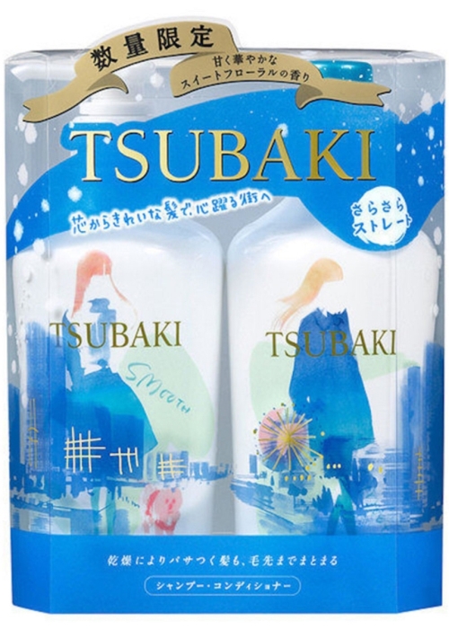 Bộ dầu gội xả TSUBAKI Smooth phục hồi tóc khô và chẻ ngọn 2x450ml