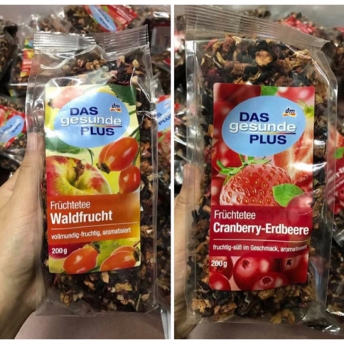 Trà Hoa Quả Das Gesunde Plus Cranberry Erdbeere, 200 g