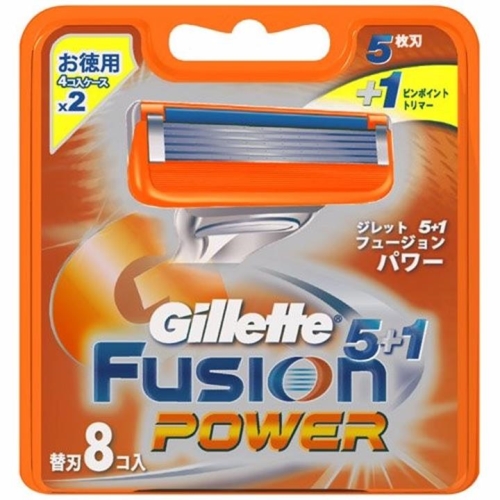 Vỉ 8 Lưỡi Dao Cạo Râu Gillette Fusion Power 5+1
