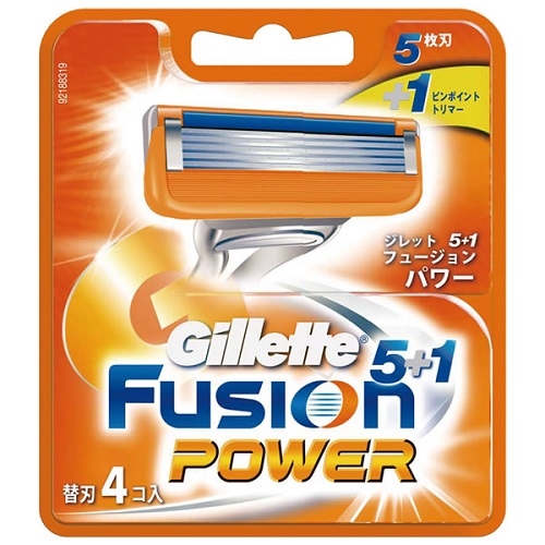 Vỉ 4 Lưỡi Dao Cạo Râu Gillette Fusion Power 5+1