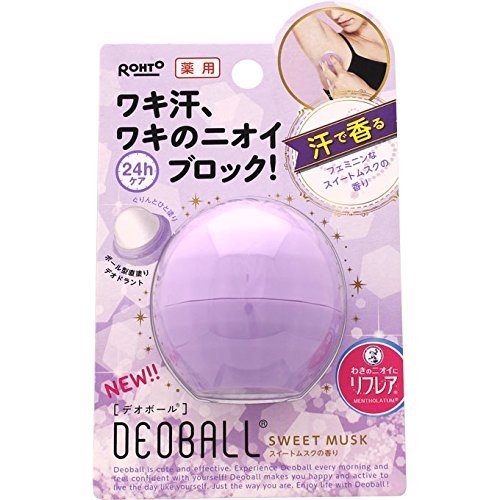 Lăn khử mùi Rohto DEOBALL Deodorant Sweet Must 24h 15g - Nhật Bản