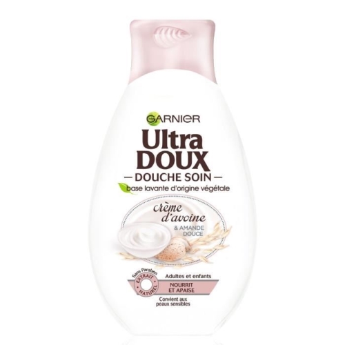 Sữa tắm dưỡng ẩm Garnier Ultra Doux Douche Soin Yến Mạch và Hạnh Nhân 500ml - Pháp