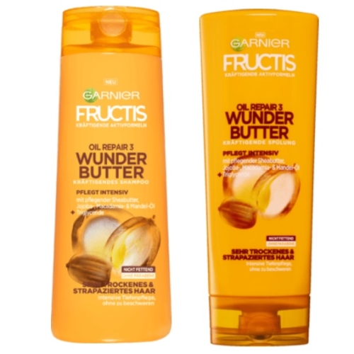  Bộ gội xả Garnier Fructis Wunder Butter dành cho tóc khô