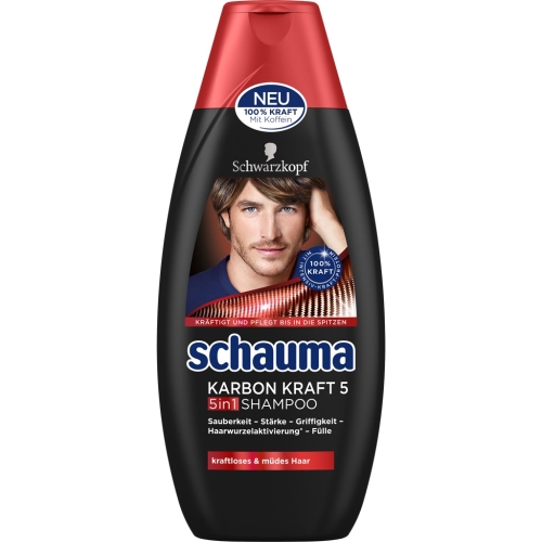 Dầu gội nam Schauma Karbon Kraft 5 Shampoo 5in1 400ml