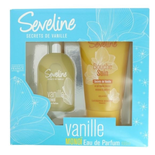 Set Gel tắm + Nước hoa Seveline Coffret Secrets de Vanille MONOI - Eau de Parfum (Xanh)
