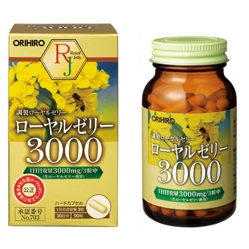 Viên sữa ong chúa Orihiro Royal Jelly 3000mg (90 viên) - Nhật Bản