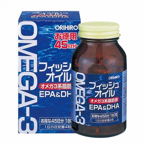 Dầu Cá Omega 3 Orihiro Nhật Bản 180 Viên, - Nhật Bản