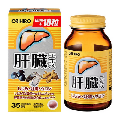 Viên uống bổ gan, giải độc gan Orihiro Shijimi 70 viên - Nhật Bản