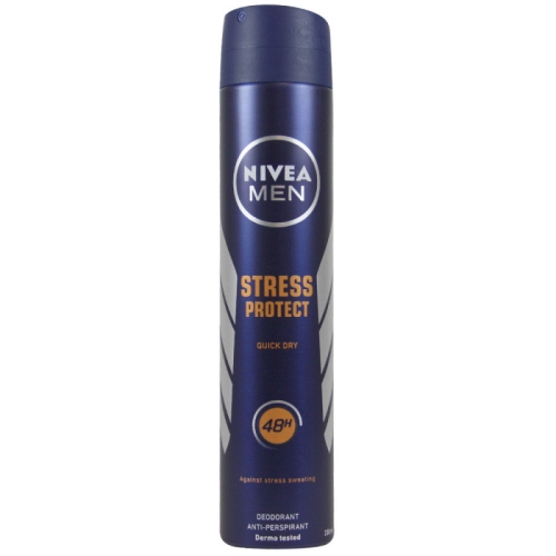 Xịt Khử Mùi Nam Nivea Men Stress Protect 84h - Ngăn Khuẩn Gây Mùi Vượt Trội (200ml)