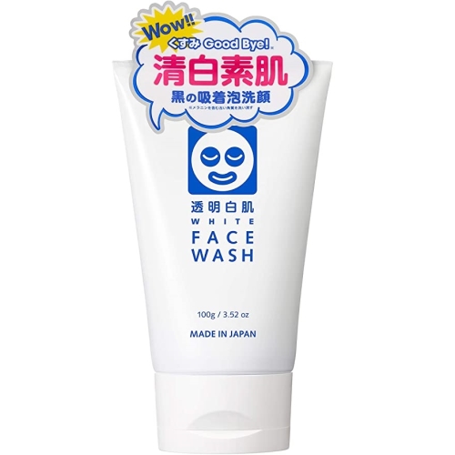 Sữa rửa mặt than hoạt tính trắng da, ngừa mụn Ishizawa White Face Wash 100g - Nhật Bản