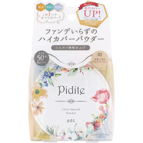 Phấn phủ PDC Pidite Clear Smooth Powder SPF 50+ PA+++ 22g- Nhật Bản (02:Da tự nhiên)
