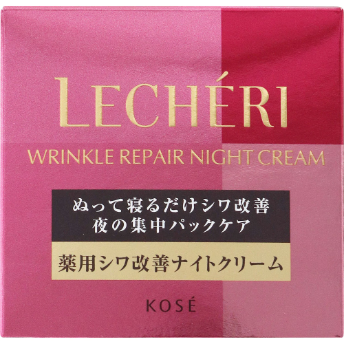 Kem dưỡng đêm cao cấp cải thiện nếp nhăn Kose Lecheri Wrinkle Repair Night Cream 40g-NHẬT BẢN