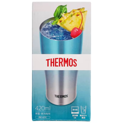 Cốc chân không giữ nhiệt Thermos Tumbler Cup JDE-420C -NHẬT BẢN (xanh da trời)