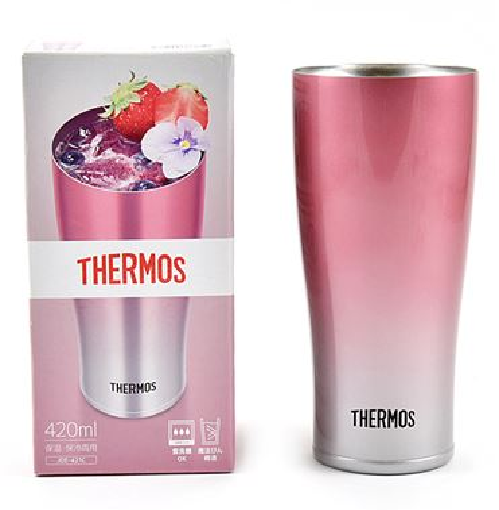 Cốc chân không giữ nhiệt Thermos Tumbler Cup JDE-420C -NHẬT BẢN (hồng)