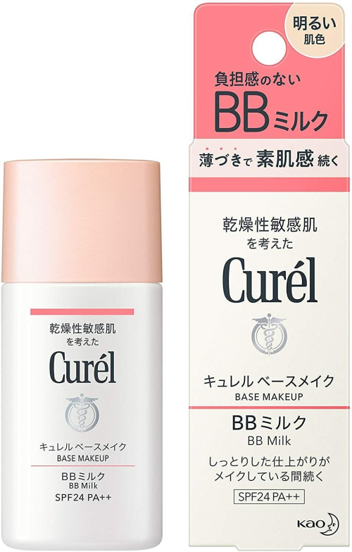 Kem nền BB Curel milk không cồn, chống nắng SPF24 PA++ 30ml -NHẬT BẢN (da sáng)