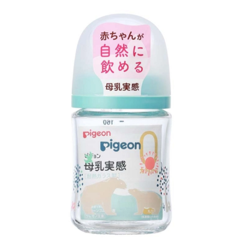 Bình sữa thủy tinh chịu nhiệt Pigeon 160ml - Nhật Bản