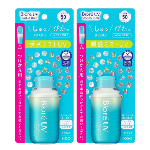 (Lõi thay thế) Xịt chống nắng Biore UV Aqua Rich Protect Mist (chống nắng, sáng da, dưỡng da)60ml