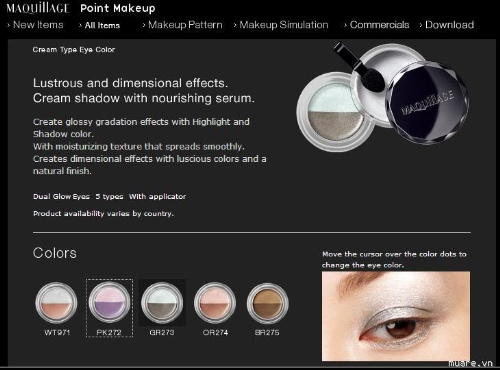Màu mắt dạng kem Shiseido Maquillage